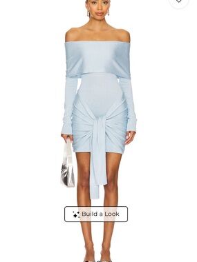 Theresa Mini Dress in Baby Blue